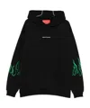 Vision Of Super Relaxed Fit Black Sweatshirt With Flame Embroidery In Black
