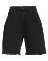 Vision Of Super Man Denim Shorts Black Size 34 Cotton In Black