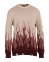Vision Of Super Man Sweater Beige Size L Acrylic, Mohair Wool, Polyamide