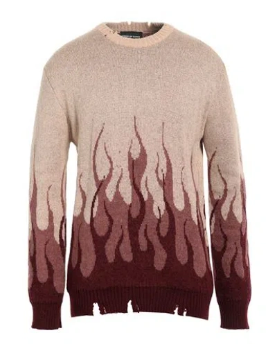 Vision Of Super Man Sweater Beige Size L Acrylic, Mohair Wool, Polyamide