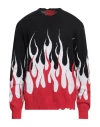 Vision Of Super Man Sweater Black Size L Cotton In Black