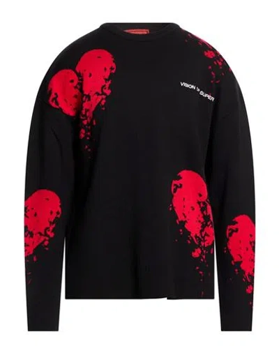 Vision Of Super Man Sweater Black Size L Cotton In Multi