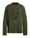 Vision Of Super Man Sweater Military Green Size L Cotton, Acrylic In Green