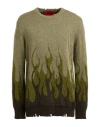 Vision Of Super Man Sweater Military Green Size Xl Acrylic, Polyamide, Mohair Wool