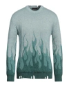 Vision Of Super Man Sweater Sage Green Size L Acrylic, Mohair Wool, Polyamide In Sage Green
