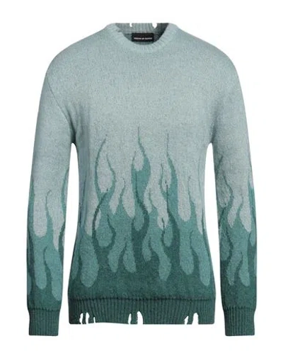 Vision Of Super Man Sweater Sage Green Size L Acrylic, Mohair Wool, Polyamide