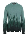 Vision Of Super Man Sweater Sage Green Size Xl Acrylic, Polyamide, Mohair Wool In Green