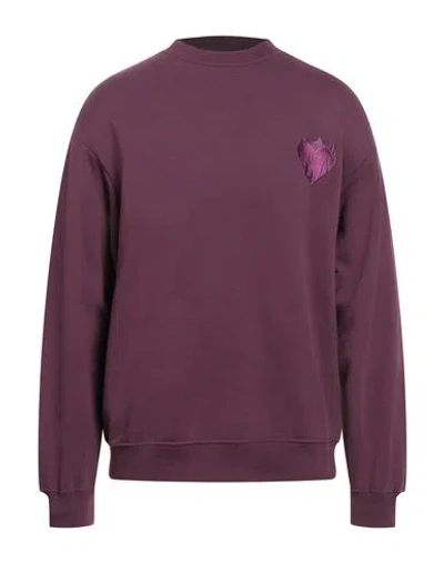 Vision Of Super Man Sweatshirt Plum Size S Cotton In Purple