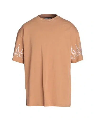 Vision Of Super Man T-shirt Camel Size Xl Cotton In Beige