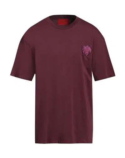 Vision Of Super Man T-shirt Plum Size Xl Cotton In Purple