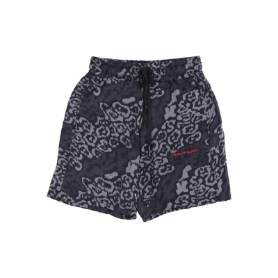 Vision Of Super Men's Allover Leopard Shorts Black