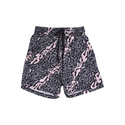 Vision Of Super Men's Allover Leopard Shorts Pink/grey