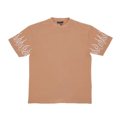 Vision Of Super Men's Embroidery Flame Tee Terracotta T-shirt