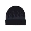 Vision Of Super Men's Flames Beanie Hat Black/grey