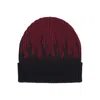 Vision Of Super Men's Flames Beanie Hat Grape Wine/black