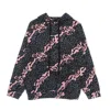 Vision Of Super Men's Lightweight Hooded Sweatshirt Allover Leopard Hoodie Pink/grey In Pink/grey