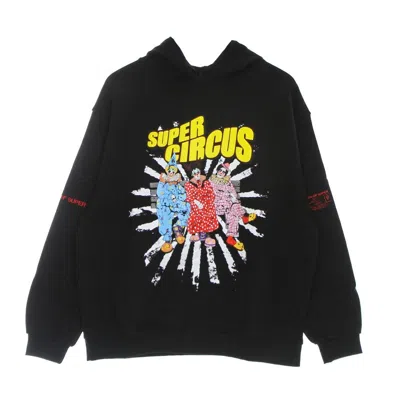 Vision Of Super Men's Lightweight Hooded Sweatshirt Clowns Print Oversize Hoodie Black