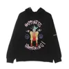 Vision Of Super Men's Lightweight Hooded Sweatshirt Puppet Print Oversize Hoodie Black In Black