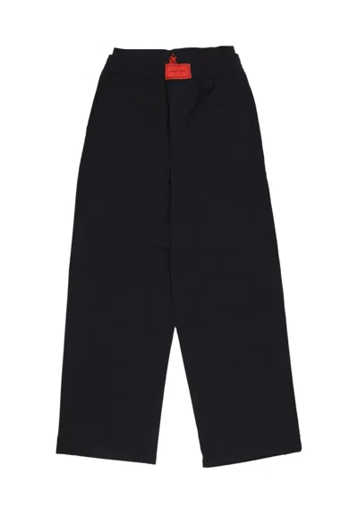 VISION OF SUPER MEN'S LONG TROUSERS FLAMES PANTS BLACK