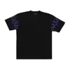 Vision Of Super Men's Racing Flames Tee T-shirt In Black