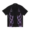 Vision Of Super A Short Sleeved Shirt In Black/purple
