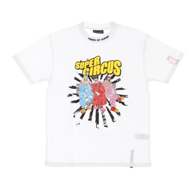 Vision Of Super Men's T-shirt Clowns Print Tee White