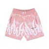 Vision Of Super Men's Tracksuit Shorts Bandana Print Shorts Pink In Pink