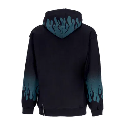 VISION OF SUPER NEGATIVE FLAMES HOODIE MEN'S HOODIE BLACK/BALSAM GREEN