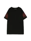 Vision Of Super Negative Red Flames M/c T-shirt In Black