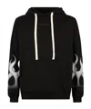 Vision Of Super Negative White Flames Hoodie