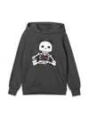Vision Of Super Pandy Skeleton Print Hoodie In Charcoal