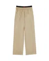 Vision Of Super Pantalone Beige Con Fiamme Ricamate