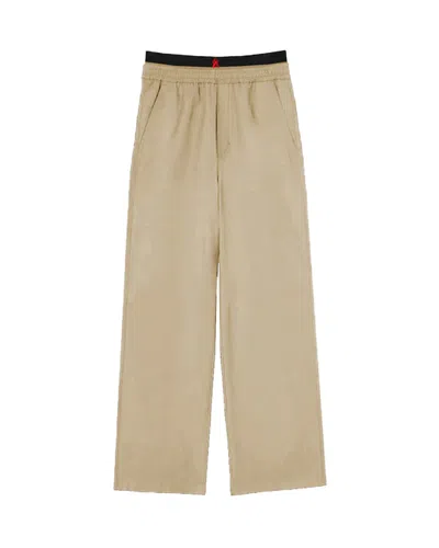 Vision Of Super Pantalone Beige Con Fiamme Ricamate