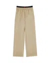 Vision Of Super Pantalone Beige Con Fiamme Ricamate