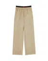 Vision Of Super Pantalone Beige Con Fiamme Ricamate