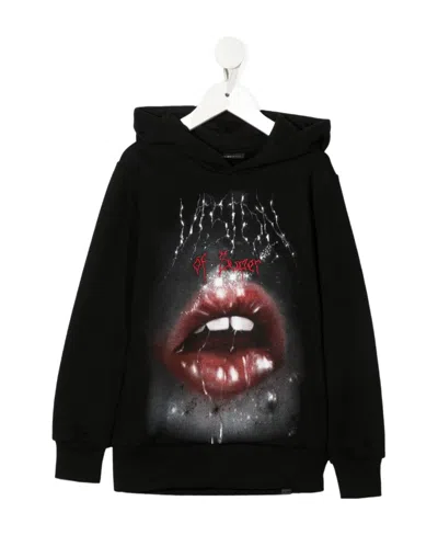 Vision Of Super Printed Hooded Sweater In Black