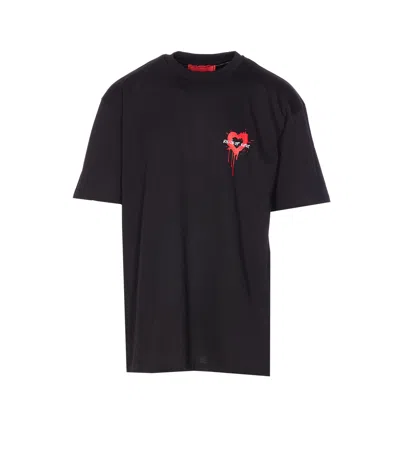 Vision Of Super Puff Print On The Back T-shirt In Black