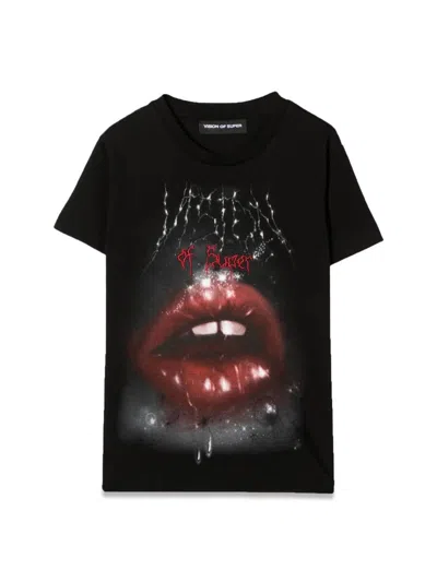 Vision Of Super Kids' Rock Mouth Print In Black