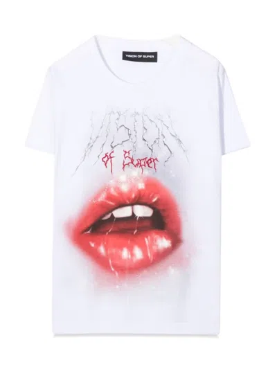 Vision Of Super Kids' Rock Mouth Print In White