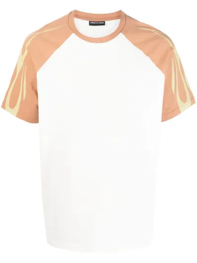 Vision Of Super Short Raglan-sleeves Cotton T-shirt In White