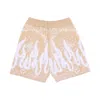 Vision Of Super Short Tracksuit Pants Men Bandana Print Shorts Beige In Beige