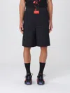 Vision Of Super Men's Shorts Embroidered Flames Shorts Black