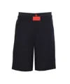 Vision Of Super Men's Shorts Embroidered Flames Shorts Black In Black