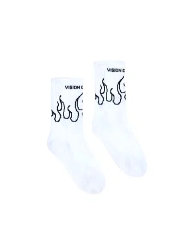 Vision Of Super Socks With Contour Flame In White