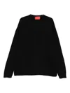 Vision Of Super Star-cutout Black Sweatshirt With Unisex Fit In Black