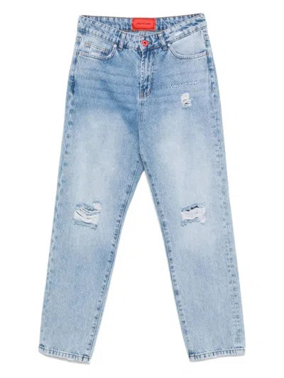 Vision Of Super Straight Cut Denim Jeans With Traditional Five-pocket Design In Blue