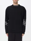 Vision Of Super Logo And Flames Print Sweatshirt In Black