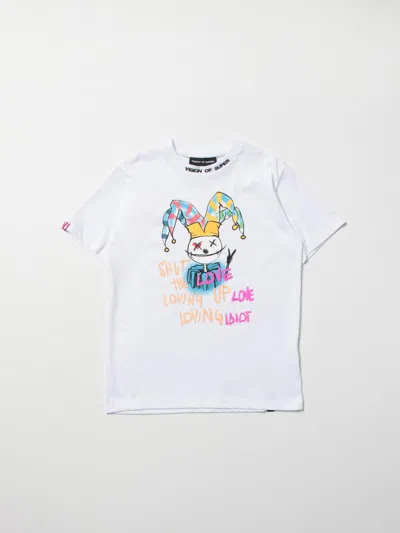 Vision Of Super Kids'  T-shirt With Circus Print In White