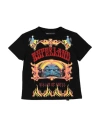 Vision Of Super Toddler Girl T-shirt Black Size 6 Cotton In Black