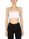 Vision Of Super Pailsey Pattern Crop Top In White